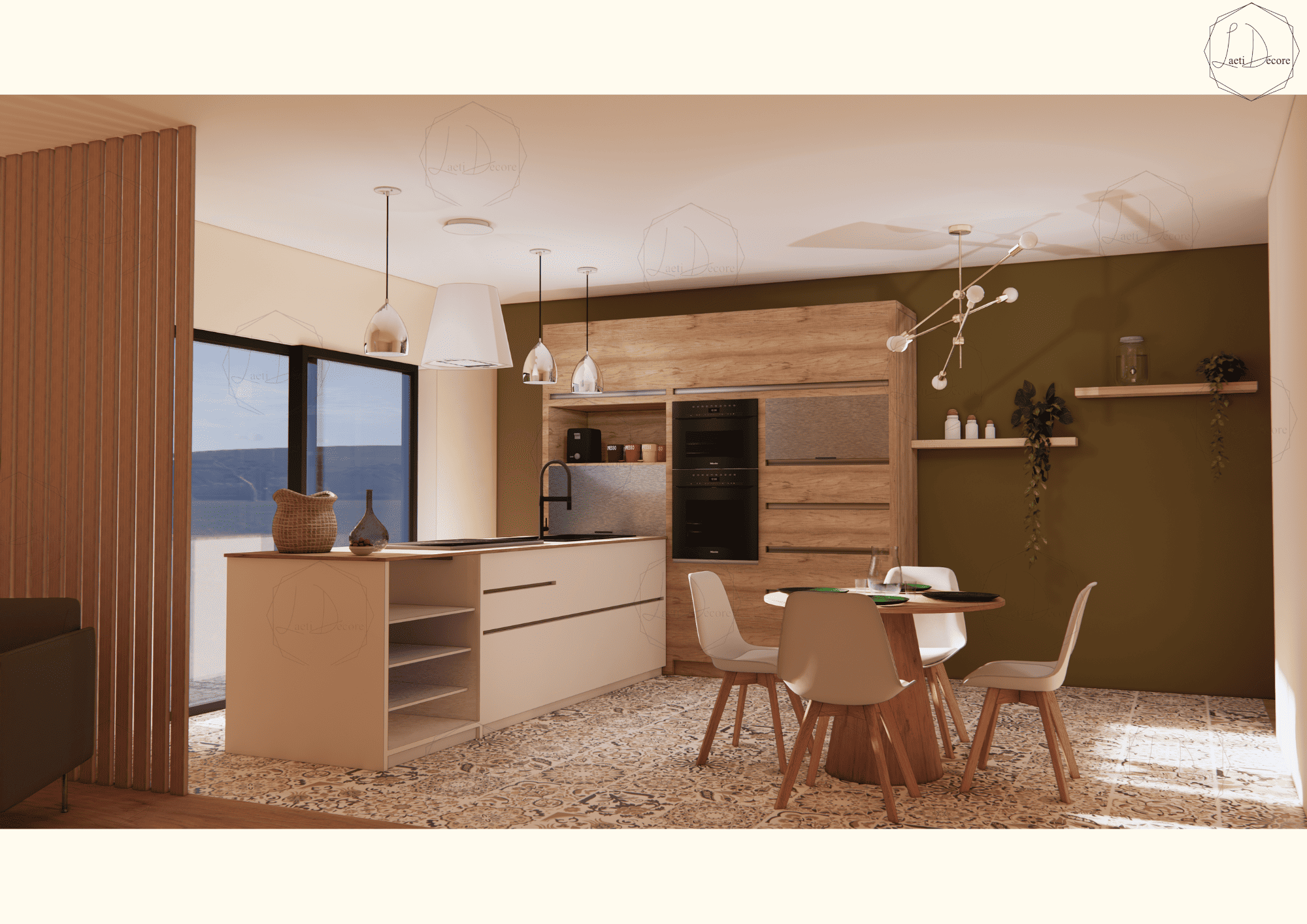 Décoration cuisine chaleureuse et reposante - LaetiDécore - Wambrechies